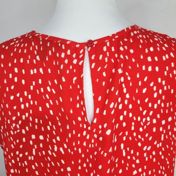 Banana Republic red white sleeveless tunic top size small - Picture 4 of 8